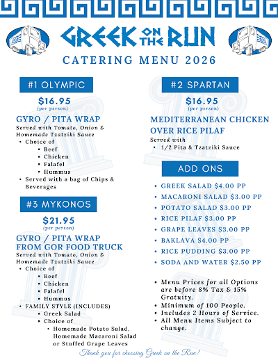 Greek On The Run Food Truck & Catering food truck in Albany